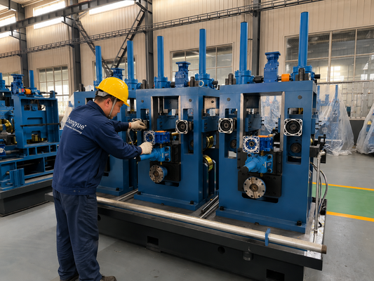 Double Radius Forming Rollers Tube Mill Machine ZY16 Φ8-18mm HF Welded Pipe